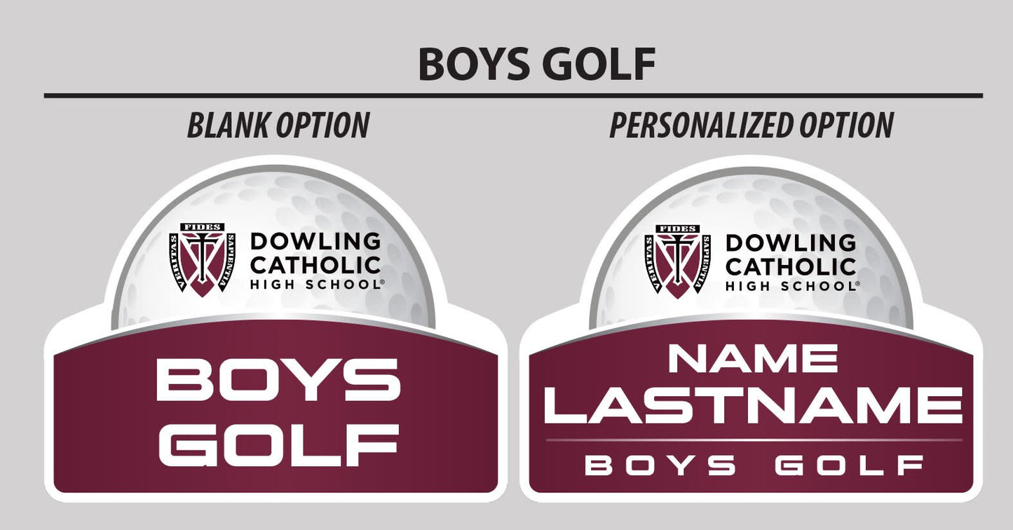 Boys Golf Yard Sign
