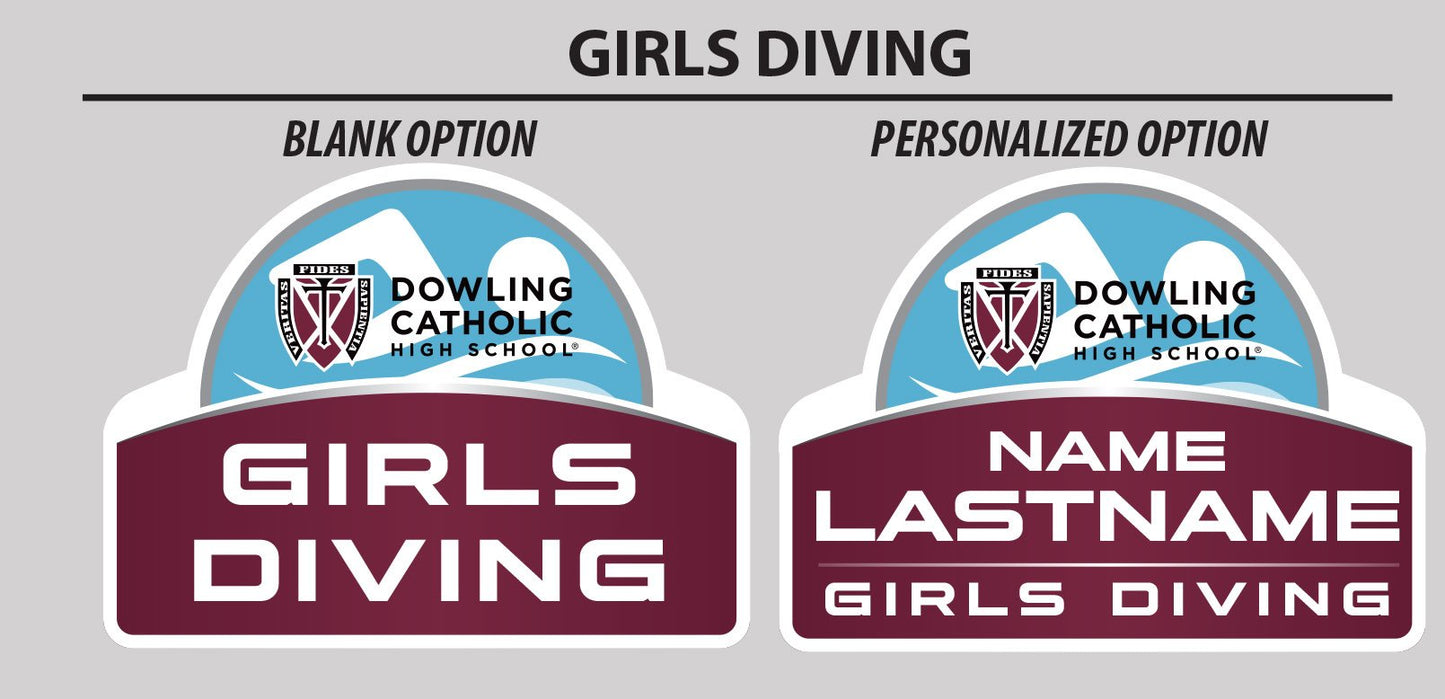 Girls Diving Yard Sign