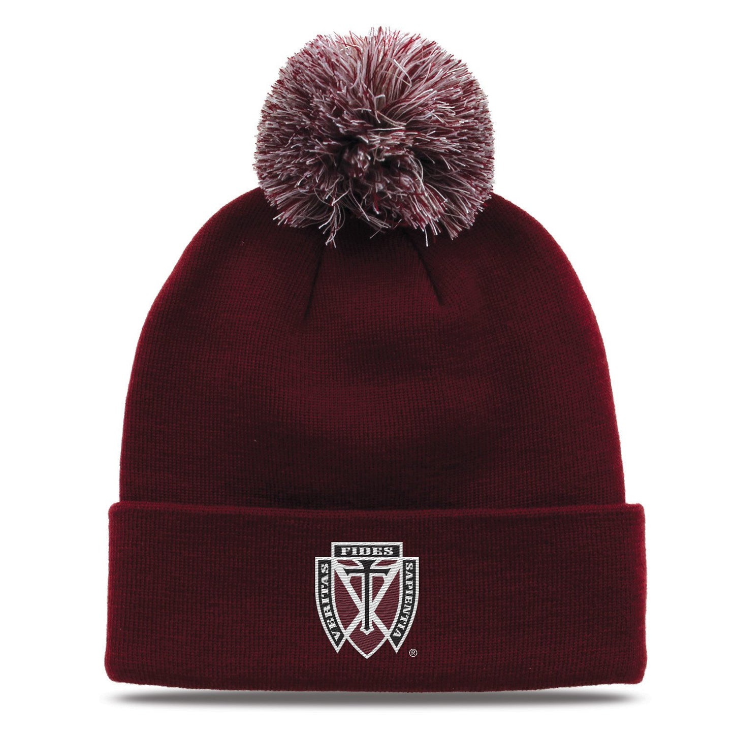 Roll Up Beanie with Pom