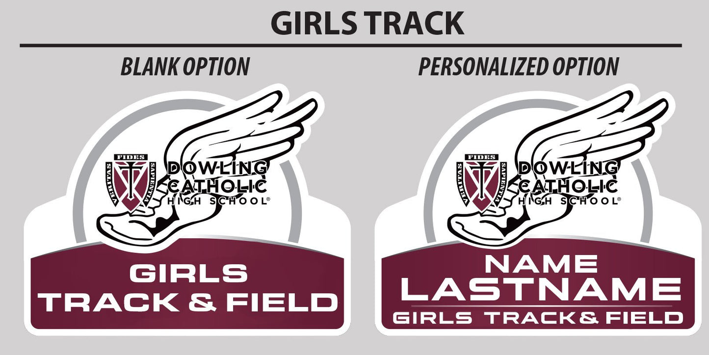 Girls Track & Field Yard Sign