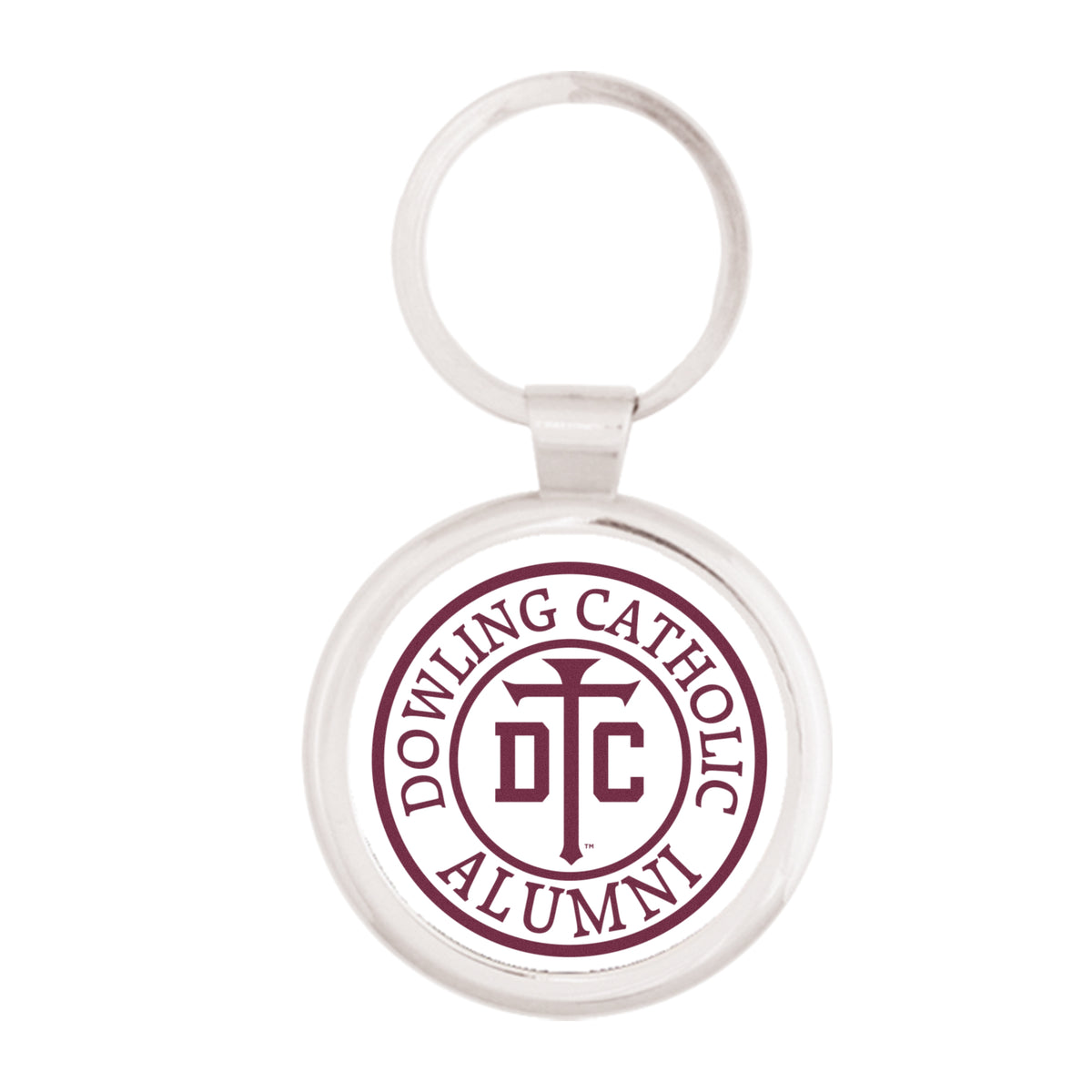 Silver Maverick Round Key Tag