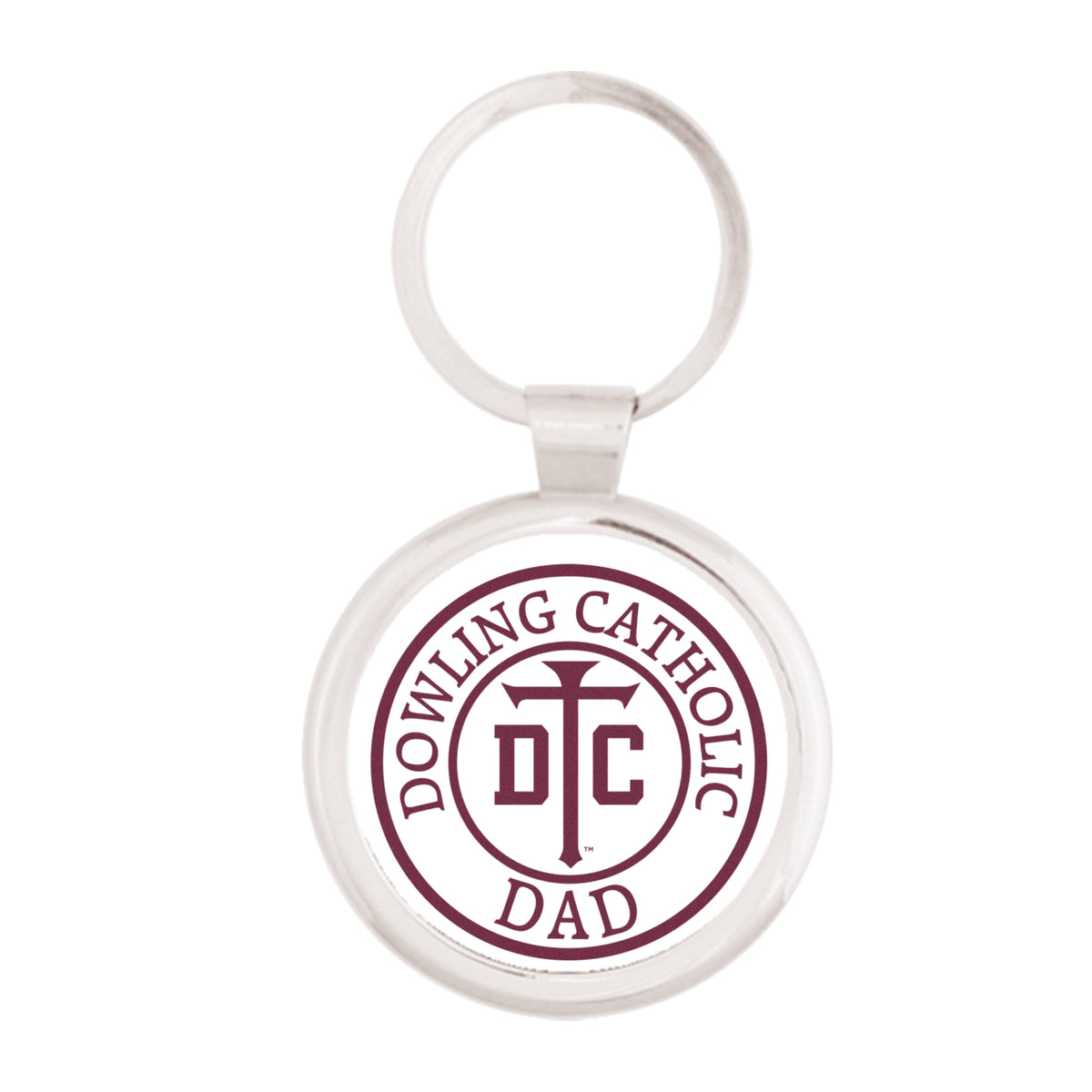Silver Maverick Round Key Tag