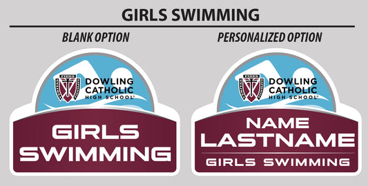 Girls Swimming Yard Sign