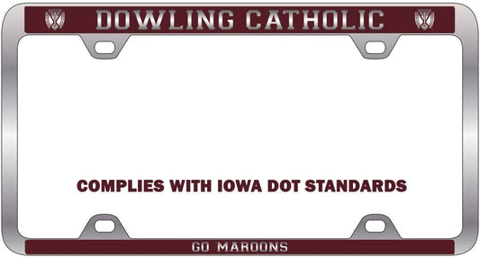 Brushed Zinc & Enamel License Plate Holder