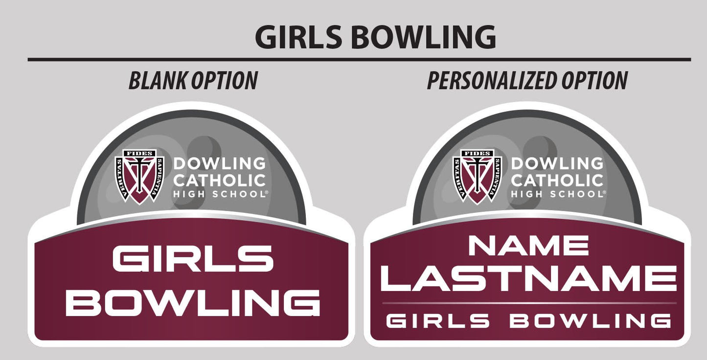 Girls Bowling Yard Sign