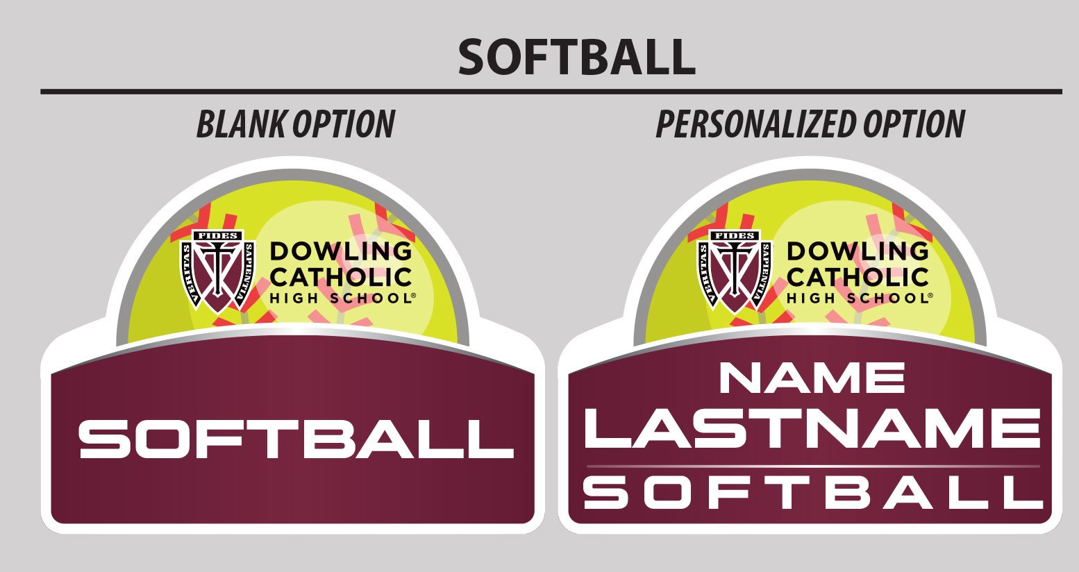 Softball Support. Sign Softball Yard Sign – Dowling Catholic Campus Store